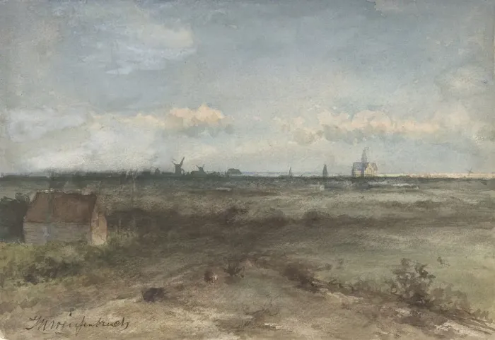Framed Print : View of Haarlem from the Dunes, mid-19th-early 20th century Framed Print : View of Haarlem from the Dunes, mid-19th-early 20th century