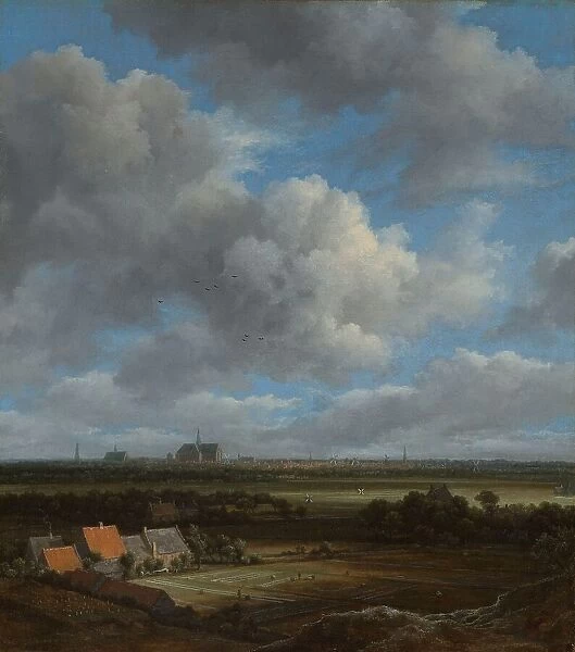 View of Haarlem from the Northwest, with the Bleaching Fields in the Foreground, c.1650-c.1682. Creator: Jacob van Ruisdael