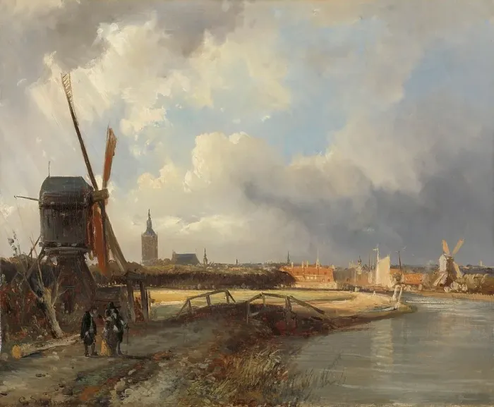 Framed Print : View of The Hague, c.1850-c.1852. Creator: Cornelis Springer Framed Print : View of The Hague, c.1850-c.1852. Creator: Cornelis Springer