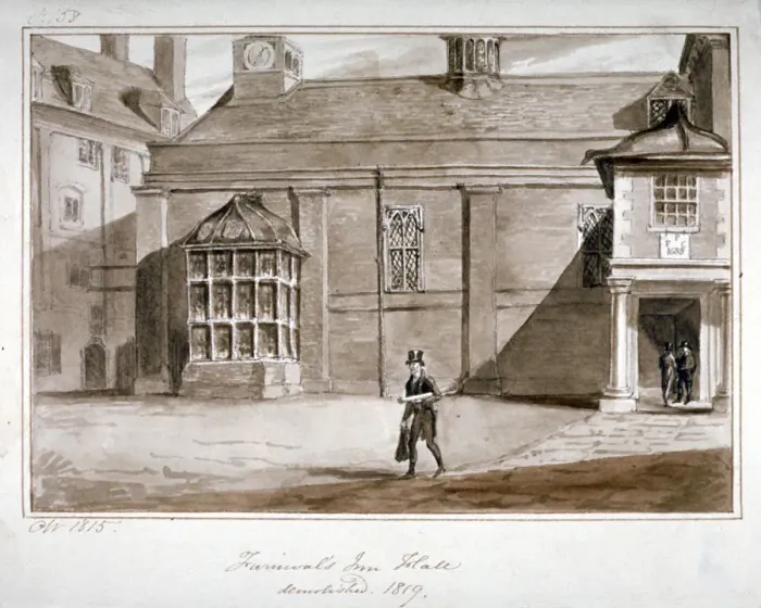 Framed Print : View of the hall, Furnivals Inn, City of London, 1815. Artist: CN Framed Print : View of the hall, Furnivals Inn, City of London, 1815. Artist: CN