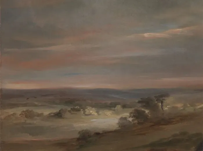 Framed Print : A View on Hampstead Heath, Early Morning, ca. 1821. Creator: John Constable Framed Print : A View on Hampstead Heath, Early Morning, ca. 1821. Creator: John Constable