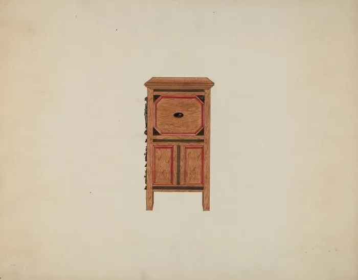 Framed Print : Side View of Hartford Chest, c. 1936. Creator: Martin Partyka Framed Print : Side View of Hartford Chest, c. 1936. Creator: Martin Partyka