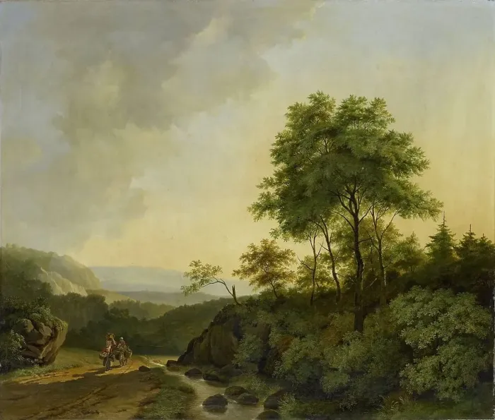 Framed Print : View in the Harz Mountains, 1840. Creator: Cornelis François Roos Framed Print : View in the Harz Mountains, 1840. Creator: Cornelis François Roos