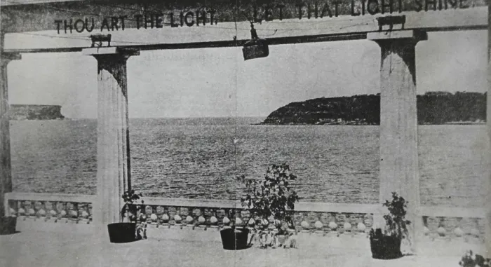Framed Print : View to the Heads from the Amphitheatre, Balmoral Beach, Mosman, c1920s. Creator: Unknown Framed Print : View to the Heads from the Amphitheatre, Balmoral Beach, Mosman, c1920s. Creator: Unknown