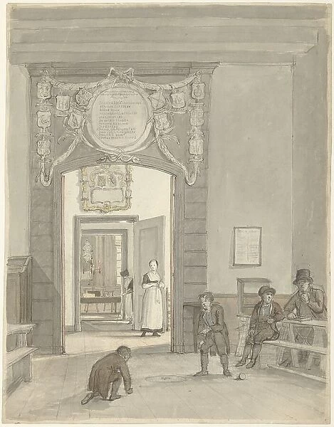 View through to the Herenkamer of Evangelical Lutheran Deanery.. 1780-1836. Creator: Johannes Jelgerhuis