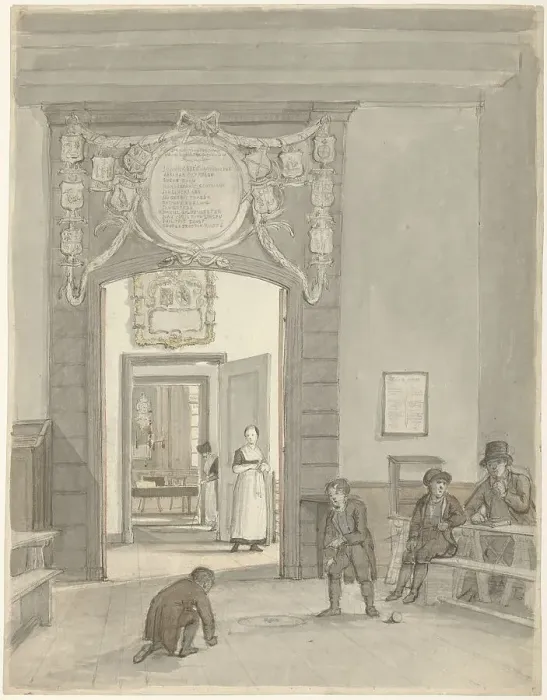 Framed Print : View through to the Herenkamer of Evangelical Lutheran Deanery.. 1780-1836. Creator: Johannes Jelgerhuis Framed Print : View through to the Herenkamer of Evangelical Lutheran Deanery.. 1780-1836. Creator: Johannes Jelgerhuis