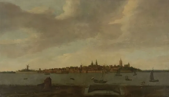 Framed Print : View of Heusden, 1625-1674. Creator: Monogrammist FK Framed Print : View of Heusden, 1625-1674. Creator: Monogrammist FK