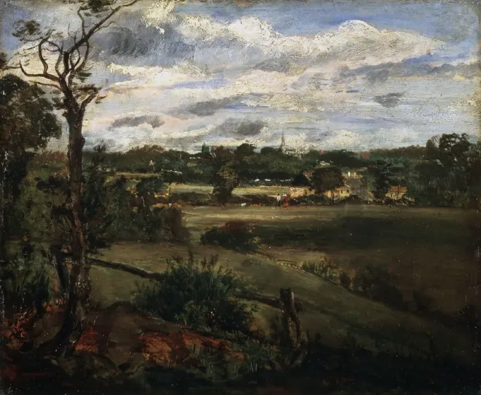 Framed Print : View of Highgate from Hampstead Heath, early 19th century. Artist: John Constable Framed Print : View of Highgate from Hampstead Heath, early 19th century. Artist: John Constable