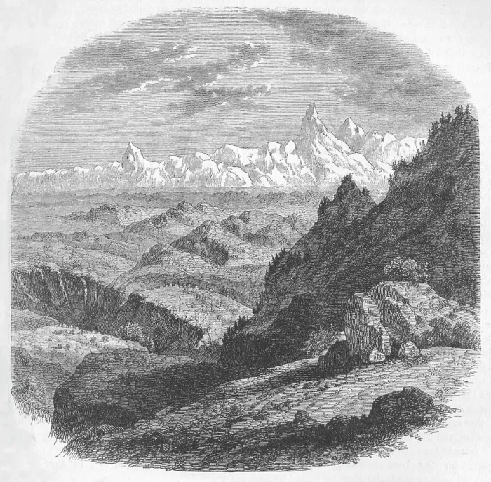 Framed Print : View of the Himalayan Range, c1880 Framed Print : View of the Himalayan Range, c1880