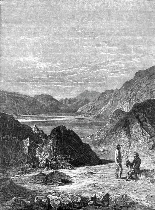 Framed Print : View in the Himalayas; Black Bear Shooting in the Himalayas, 1875. Creator: Unknown Framed Print : View in the Himalayas; Black Bear Shooting in the Himalayas, 1875. Creator: Unknown
