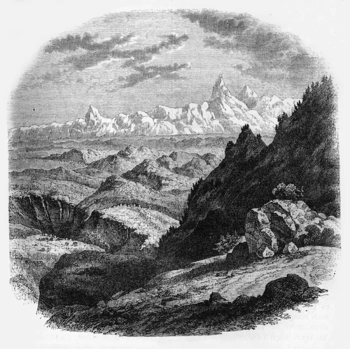 Framed Print : View of the Hindoo Coosh Mountains, c1891. Creator: James Grant Framed Print : View of the Hindoo Coosh Mountains, c1891. Creator: James Grant
