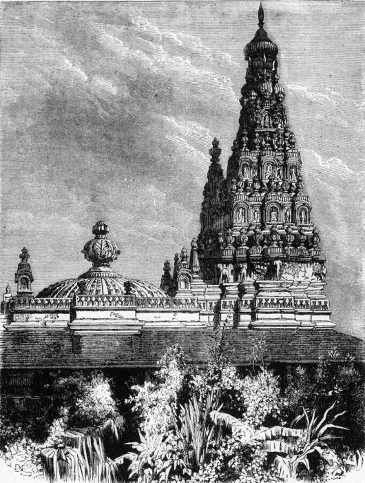 Framed Print : View of a Hindoo Temple, Bombay, c1891. Creator: James Grant