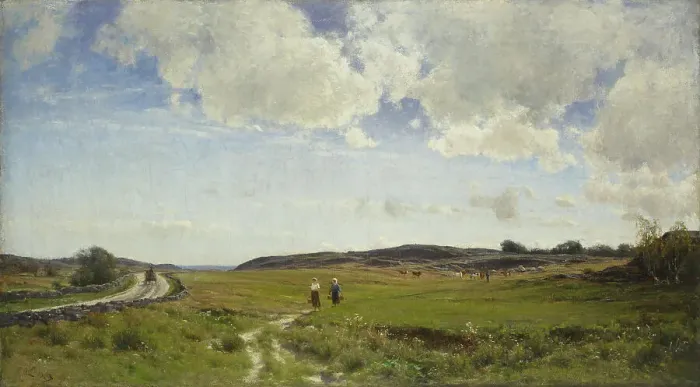 Framed Print : View from Hisingen near Gothenburg, 1876. Creator: Berndt Lindholm Framed Print : View from Hisingen near Gothenburg, 1876. Creator: Berndt Lindholm