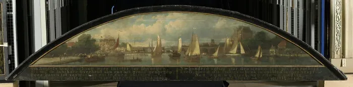Framed Print : View of the Hoge Sluis (bridge) in Amsterdam, from the Amstel harbour, 1868. Creator: Johan Adolph Rust Framed Print : View of the Hoge Sluis (bridge) in Amsterdam, from the Amstel harbour, 1868. Creator: Johan Adolph Rust