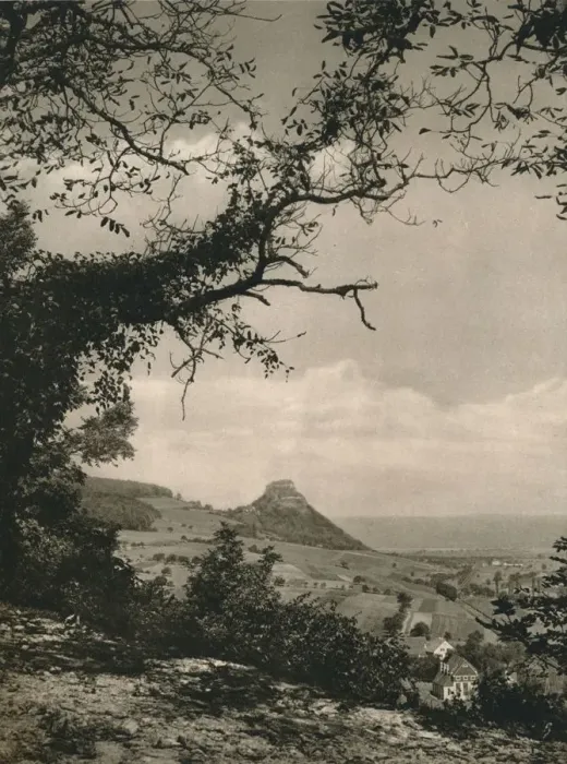 Framed Print : View of the Hohenkrahen from the slopes of the Hotentwiel, 1931. Artist: Kurt Hielscher