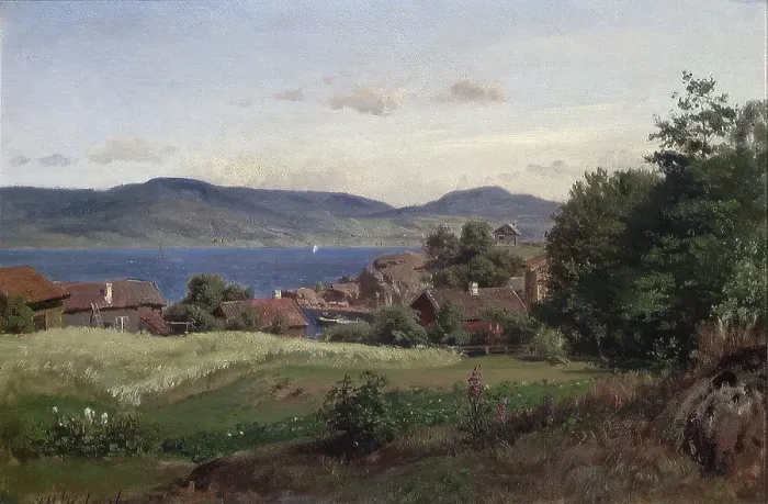 Framed Print : View from Holmsbu, 1873. Creator: Christian Delphin Wexelsen Framed Print : View from Holmsbu, 1873. Creator: Christian Delphin Wexelsen