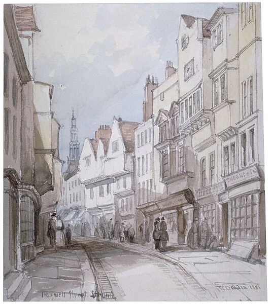 View of Holywell Street, Westminster, London, 1851