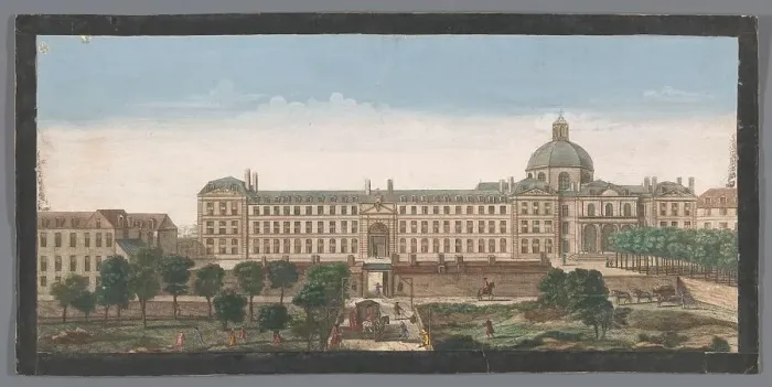 Framed Print : View of the Hôpital de la Salpêtrière in Paris, 1700-1799. Creator: Unknown Framed Print : View of the Hôpital de la Salpêtrière in Paris, 1700-1799. Creator: Unknown