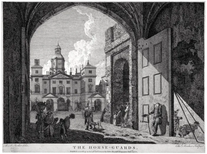 Framed Print : View of Horse Guards, Westminster, London, 1768. Artist Framed Print : View of Horse Guards, Westminster, London, 1768. Artist