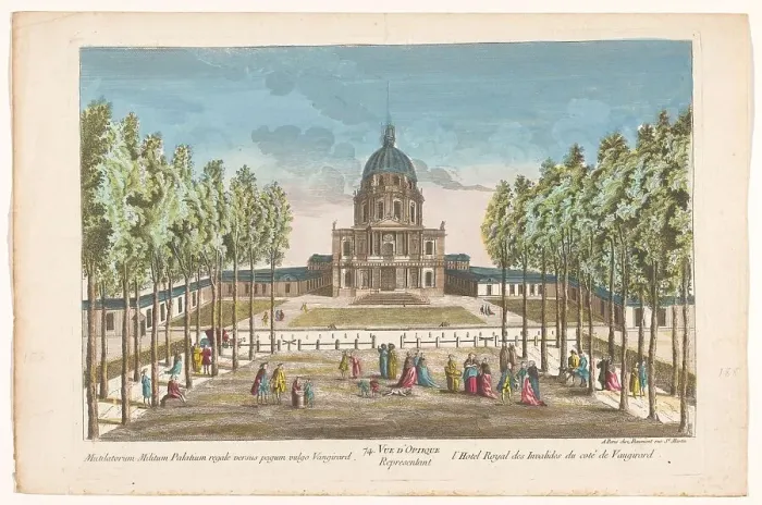 Framed Print : View of the Hôtel des Invalides in Paris seen from the Vaugirard district, 1745-1775. Creator: Anon Framed Print : View of the Hôtel des Invalides in Paris seen from the Vaugirard district, 1745-1775. Creator: Anon
