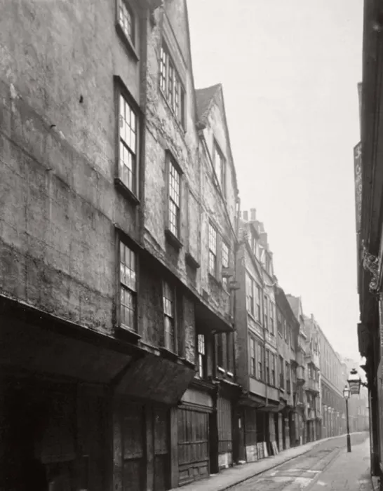 Framed Print : View of houses in Wych Street, Westminster, London, 1876 Framed Print : View of houses in Wych Street, Westminster, London, 1876