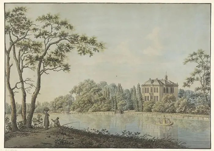 Framed Print : View of Huis Over Holland with tea dome on the Vecht in Nieuwersluis, 1782-1837. Creator: Pieter Bartholomeusz. Barbiers Framed Print : View of Huis Over Holland with tea dome on the Vecht in Nieuwersluis, 1782-1837. Creator: Pieter Bartholomeusz. Barbiers