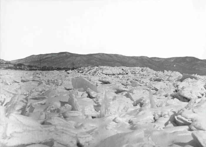 Framed Print : View of hummocks on the Zeya River, 1909. Creator: Vladimir Ivanovich Fedorov Framed Print : View of hummocks on the Zeya River, 1909. Creator: Vladimir Ivanovich Fedorov