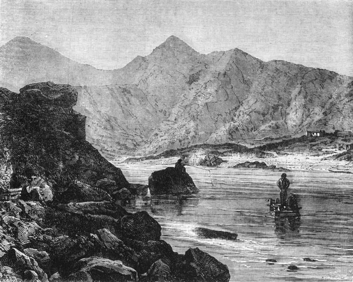 Framed Print : View of the Indus, near Attock, c1891. Creator: James Grant Framed Print : View of the Indus, near Attock, c1891. Creator: James Grant