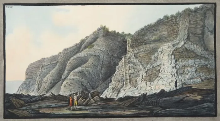 Framed Print : View of a part of the inside of the cone of the mountain of Somma, 1776 Framed Print : View of a part of the inside of the cone of the mountain of Somma, 1776