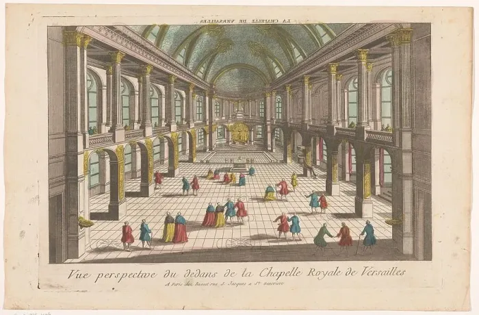 Framed Print : View of the interior of the Palace of Versailles, 1700-1799. Creator: Anon