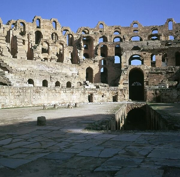 View of the interior of a Roman colosseum, 2nd century