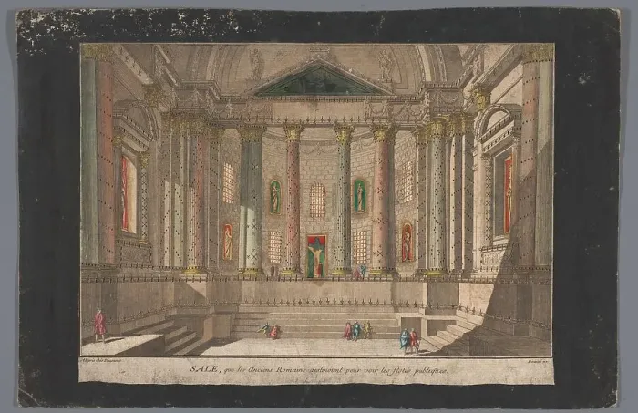 Framed Print : View of interior of a Roman structure, 1745-1775. Creator: Anon Framed Print : View of interior of a Roman structure, 1745-1775. Creator: Anon