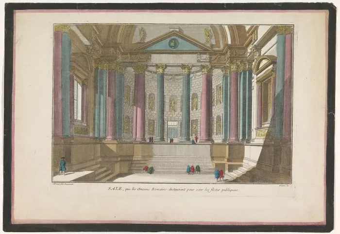 Framed Print : View of interior of a Roman structure, 1745-1775. Creator: Anon Framed Print : View of interior of a Roman structure, 1745-1775. Creator: Anon