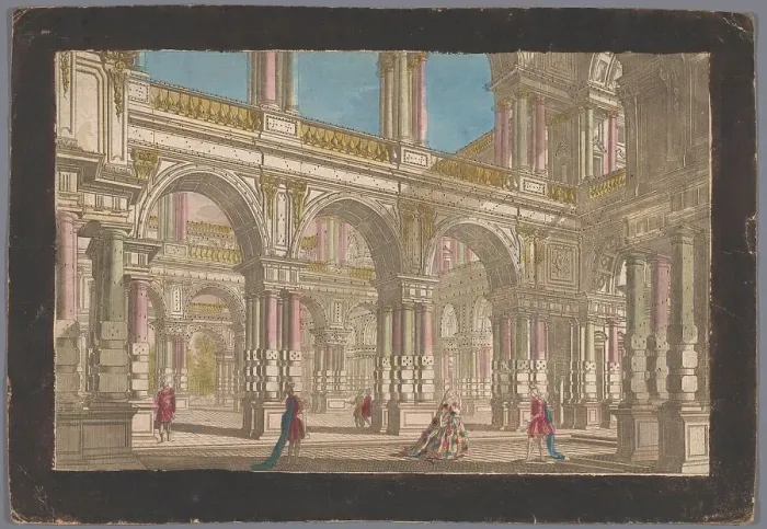 Framed Print : View of the interior of a structure, 1700-1799. Creator: Anon Framed Print : View of the interior of a structure, 1700-1799. Creator: Anon