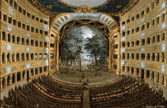 Framed Print : View of the interior of the Teatro San Carlo, Naples, 19th century Framed Print : View of the interior of the Teatro San Carlo, Naples, 19th century