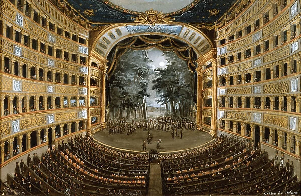 View of the interior of the Teatro San Carlo, Naples, 19th century