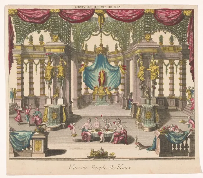 Framed Print : View of the interior of the Temple of Venus, 1700-1799. Creator: Unknown Framed Print : View of the interior of the Temple of Venus, 1700-1799. Creator: Unknown
