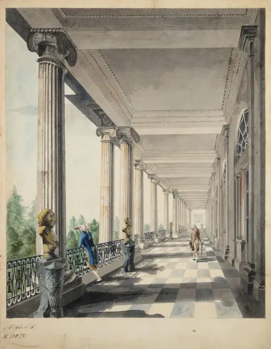 Framed Print : View of Ionic Gallery and the Agate Pavilion in Tsarskoye Selo Framed Print : View of Ionic Gallery and the Agate Pavilion in Tsarskoye Selo