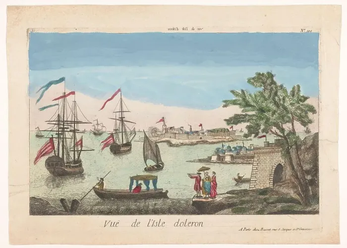 Framed Print : View of the island of Oleron, 1700-1799. Creator: Anon Framed Print : View of the island of Oleron, 1700-1799. Creator: Anon
