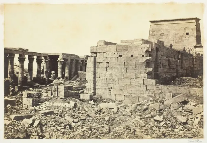 Framed Print : View on the Island of Philae, 1857, printed 1862. Creator: Francis Frith Framed Print : View on the Island of Philae, 1857, printed 1862. Creator: Francis Frith