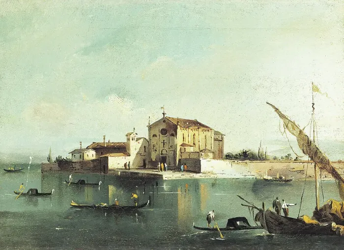 Framed Print : View of the island of San Cristoforo di Murano. Creators: Francesco Guardi, Giacomo Guardi Framed Print : View of the island of San Cristoforo di Murano. Creators: Francesco Guardi, Giacomo Guardi