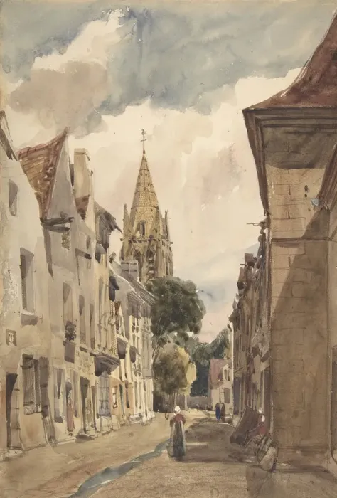 Framed Print : View of Issy (A Street in Issy-les-Moulineaux, Seine), 1820-74 Framed Print : View of Issy (A Street in Issy-les-Moulineaux, Seine), 1820-74