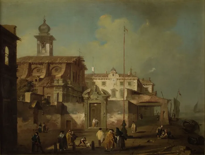 Framed Print : View of an Italian City, 18th century. Creator: Unknown Framed Print : View of an Italian City, 18th century. Creator: Unknown