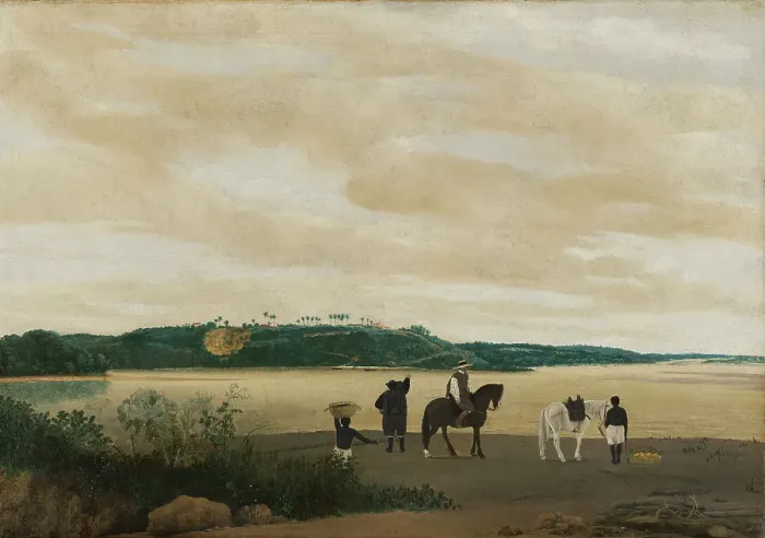 Framed Print : View of Itamaraca Island in Brazil. Creator: Frans Post Framed Print : View of Itamaraca Island in Brazil. Creator: Frans Post