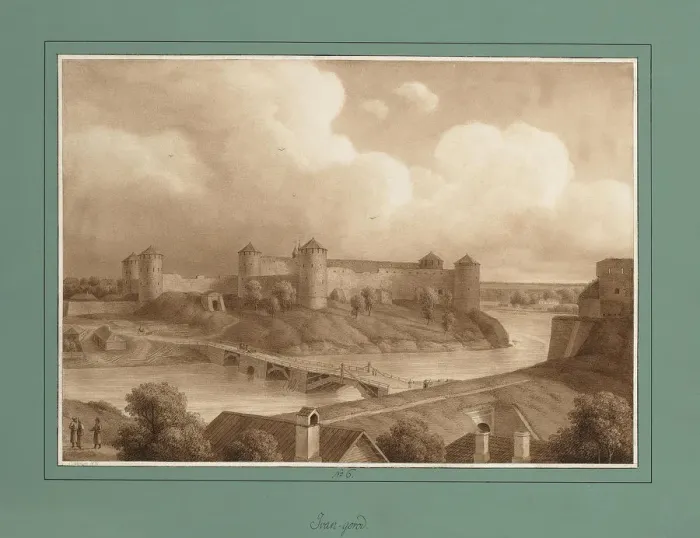 Framed Print : View of the Ivangorod Fortress Framed Print : View of the Ivangorod Fortress
