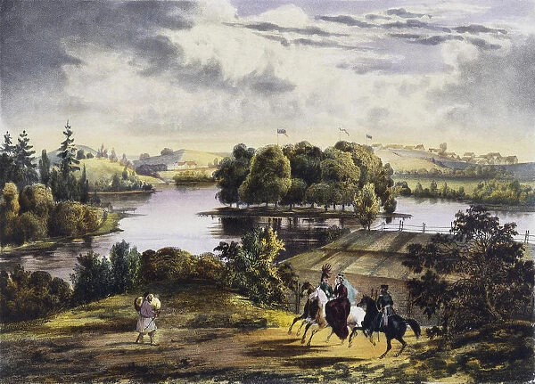 View of Izhora, 1833. Artist: Tirpeune, Adam (active 1830s)