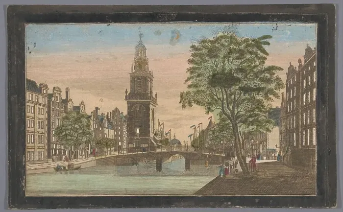 Framed Print : View of the Jan Roodenpoort tower in Amsterdam, 1700-1799. Creator: Anon Framed Print : View of the Jan Roodenpoort tower in Amsterdam, 1700-1799. Creator: Anon