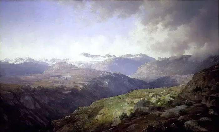 Framed Print : View of Jotunheimen, 1866. Creator: J. F. Eckersberg Framed Print : View of Jotunheimen, 1866. Creator: J. F. Eckersberg