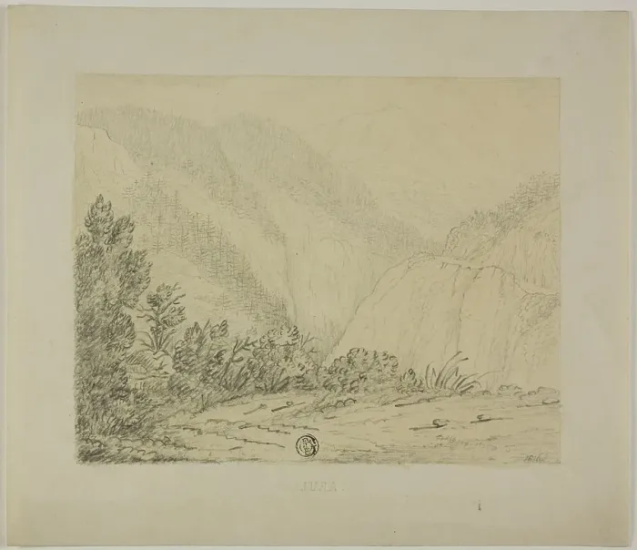 Framed Print : View of Jura Mountains, 1816. Creator: Unknown