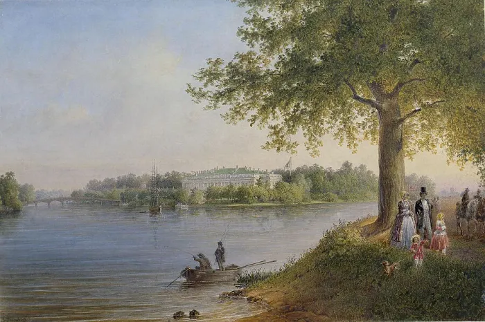 Framed Print : View of the Kamennoostrovsky Palace in St Petersburg, 1847. Artist: Sadovnikov, Vasily Semyonovich (1800-1879) Framed Print : View of the Kamennoostrovsky Palace in St Petersburg, 1847. Artist: Sadovnikov, Vasily Semyonovich (1800-1879)